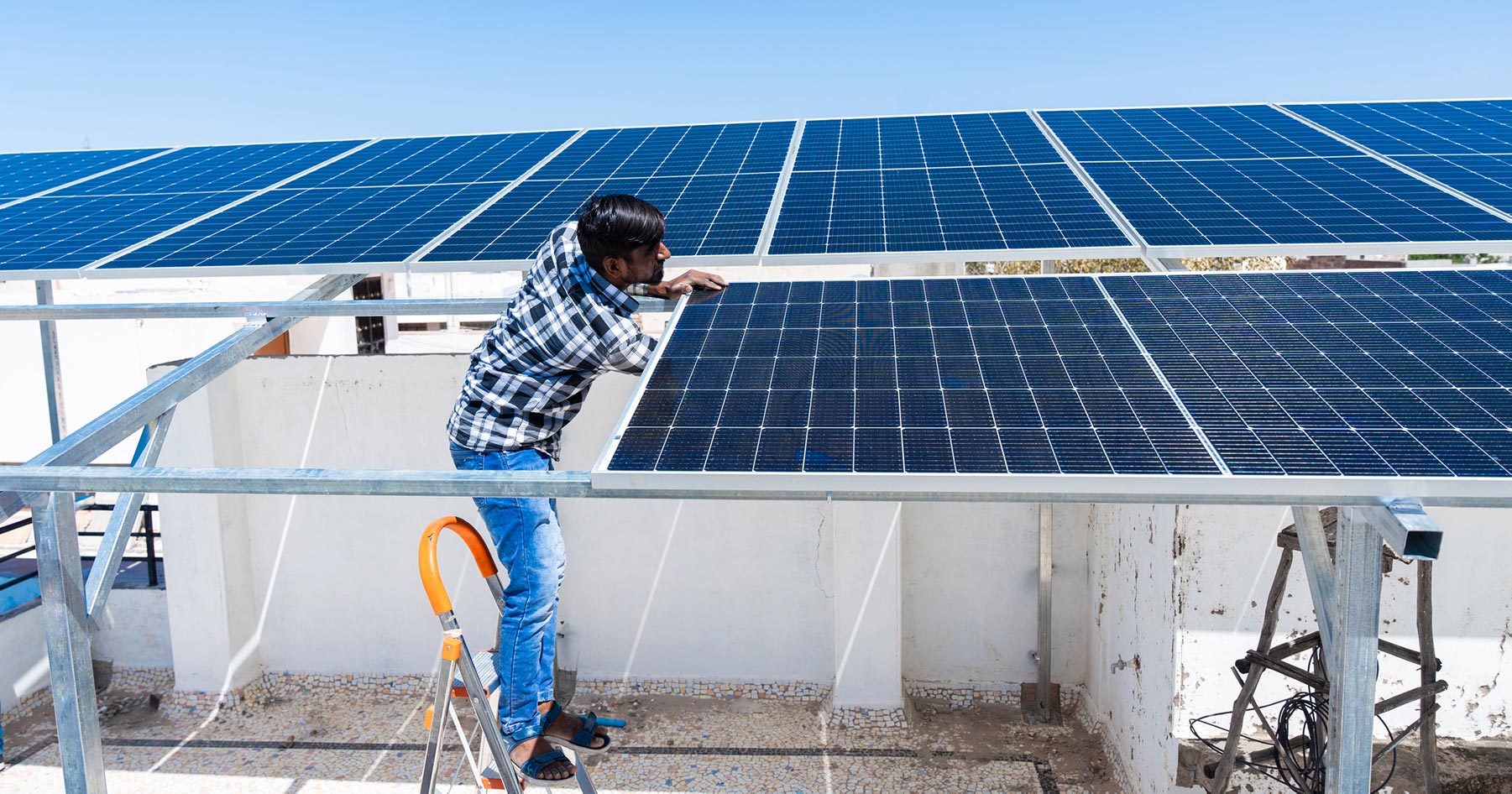 Solar Panel Installation in Progress